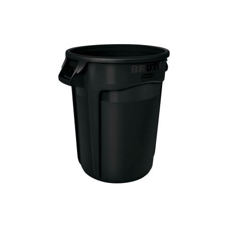 Rubbermaid Commercial Rubbermaid Brute 2643-60 Trash Container w/Venting Channels, 44 Gallon - Black FG264360BLA
